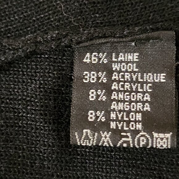 Lauren Vidal Black Wool Angora Blend Knit Pull On Maxi Skirt - Picture 6 of 6